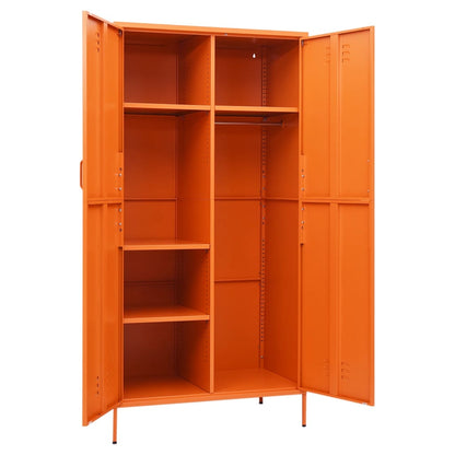 Wardrobe Orange 90X50X180 Cm Steel