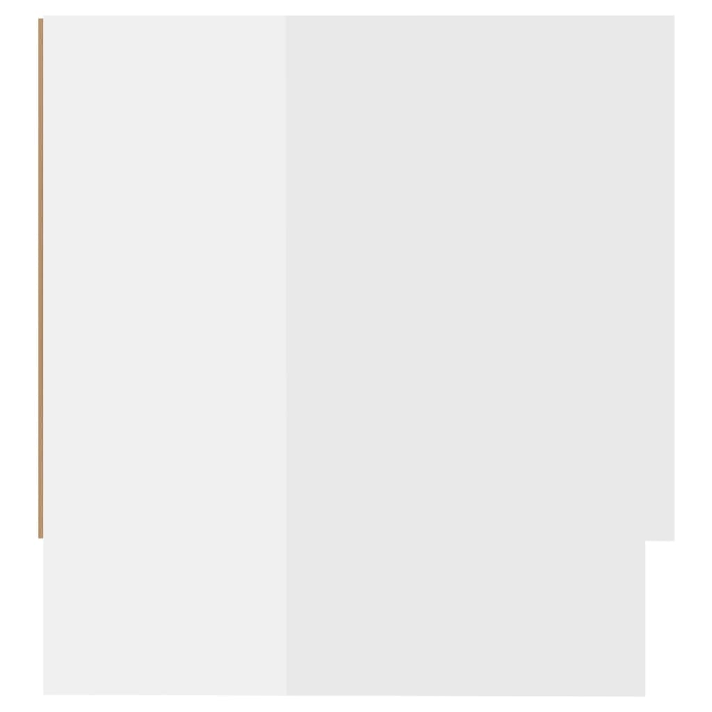 Wardrobe High Gloss White 100X32.5X35 Cm Engineered Wood