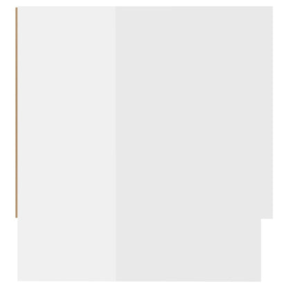 Wardrobe High Gloss White 100X32.5X35 Cm Engineered Wood