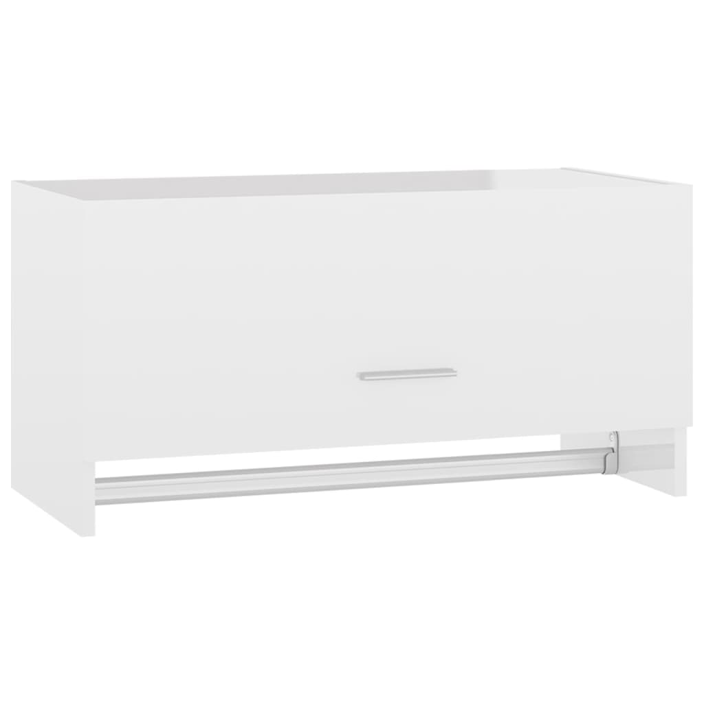 Wardrobe High Gloss White | Hinged | Engineered Wood | 1 Door | 70cm