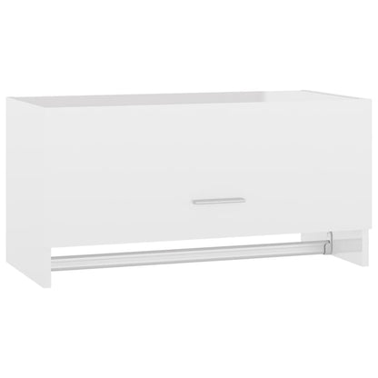 Wardrobe High Gloss White | Hinged | Engineered Wood | 1 Door | 70cm