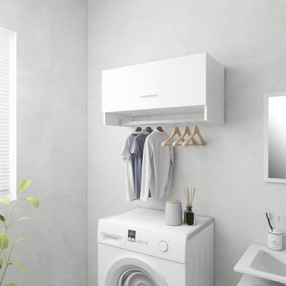 Wardrobe High Gloss White | Hinged | Engineered Wood | 1 Door | 70cm