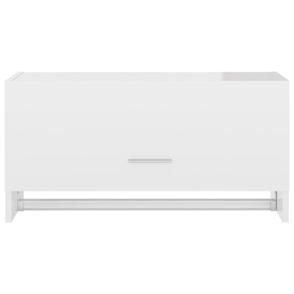 Wardrobe High Gloss White | Hinged | Engineered Wood | 1 Door | 70cm