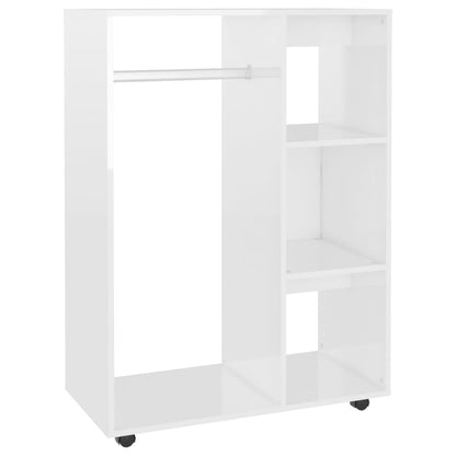 Wardrobe High Gloss White 80X40X110 Cm Engineered Wood