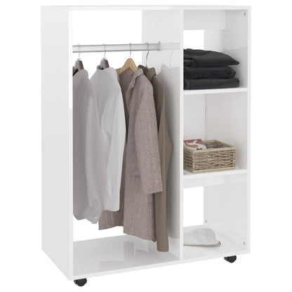 Wardrobe High Gloss White 80X40X110 Cm Engineered Wood