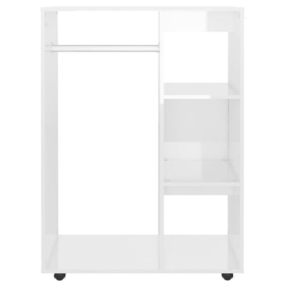 Wardrobe High Gloss White 80X40X110 Cm Engineered Wood