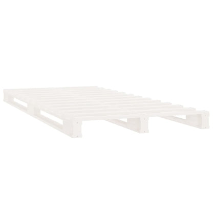 Pallet Bed White 90X200 Cm Solid Wood Pine