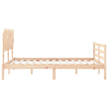 Bed Frame Without Mattress King Size Solid Wood