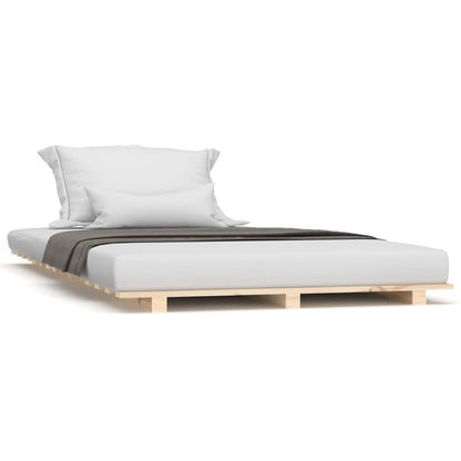 Bed Frame Without Mattress 90X190 Cm Single Solid Wood Pine