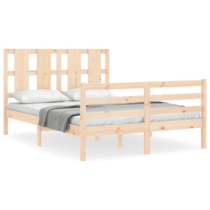 Bed Frame Without Mattress Double Solid Wood