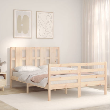 Bed Frame Without Mattress Double Solid Wood