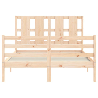 Bed Frame Without Mattress Double Solid Wood