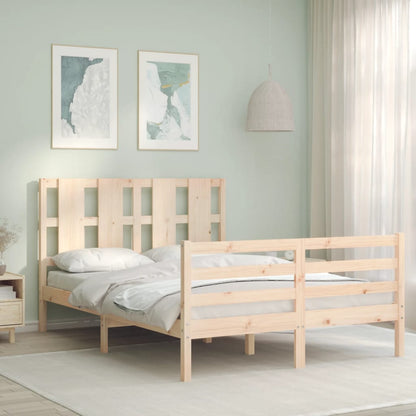 Bed Frame Without Mattress Double Solid Wood