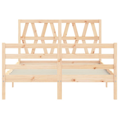 Bed Frame Without Mattress Double Solid Wood