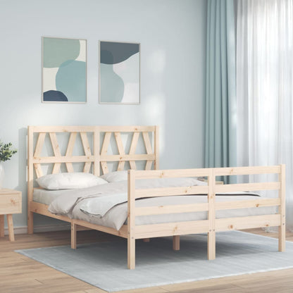 Bed Frame Without Mattress Double Solid Wood