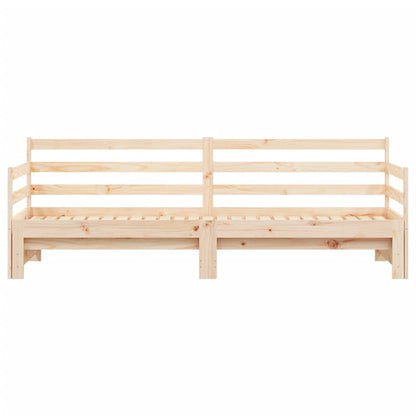 Daybed With Trundle Without Mattress 90X190 Cm Single Solid Wood