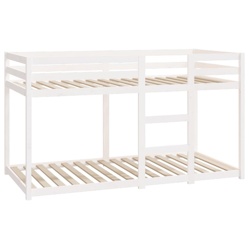 Bunk Bed Without Mattress White 90X190 Cm Single Solid Wood Pine