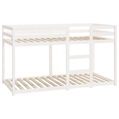 Bunk Bed Without Mattress White 90X190 Cm Single Solid Wood Pine