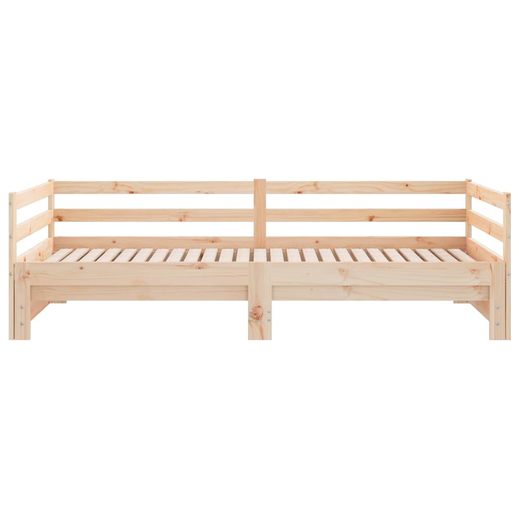 Day Bed With Trundle Without Mattress 90X190 Cm Single Solid Wood