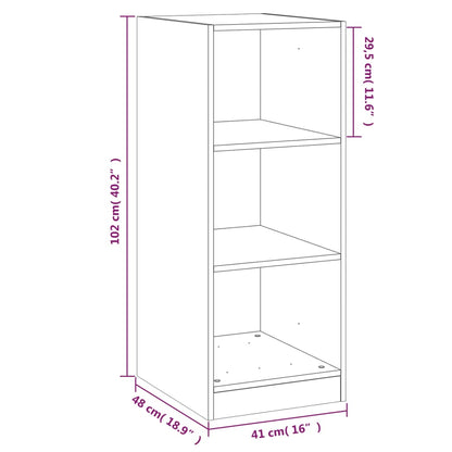 Wardrobe Sonoma Oak | Hinged | Oak | Shelves | 2 Doors | 48cm
