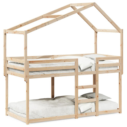 Bunk Bed Without Mattress 90X190 Cm Single Solid Wood Pine