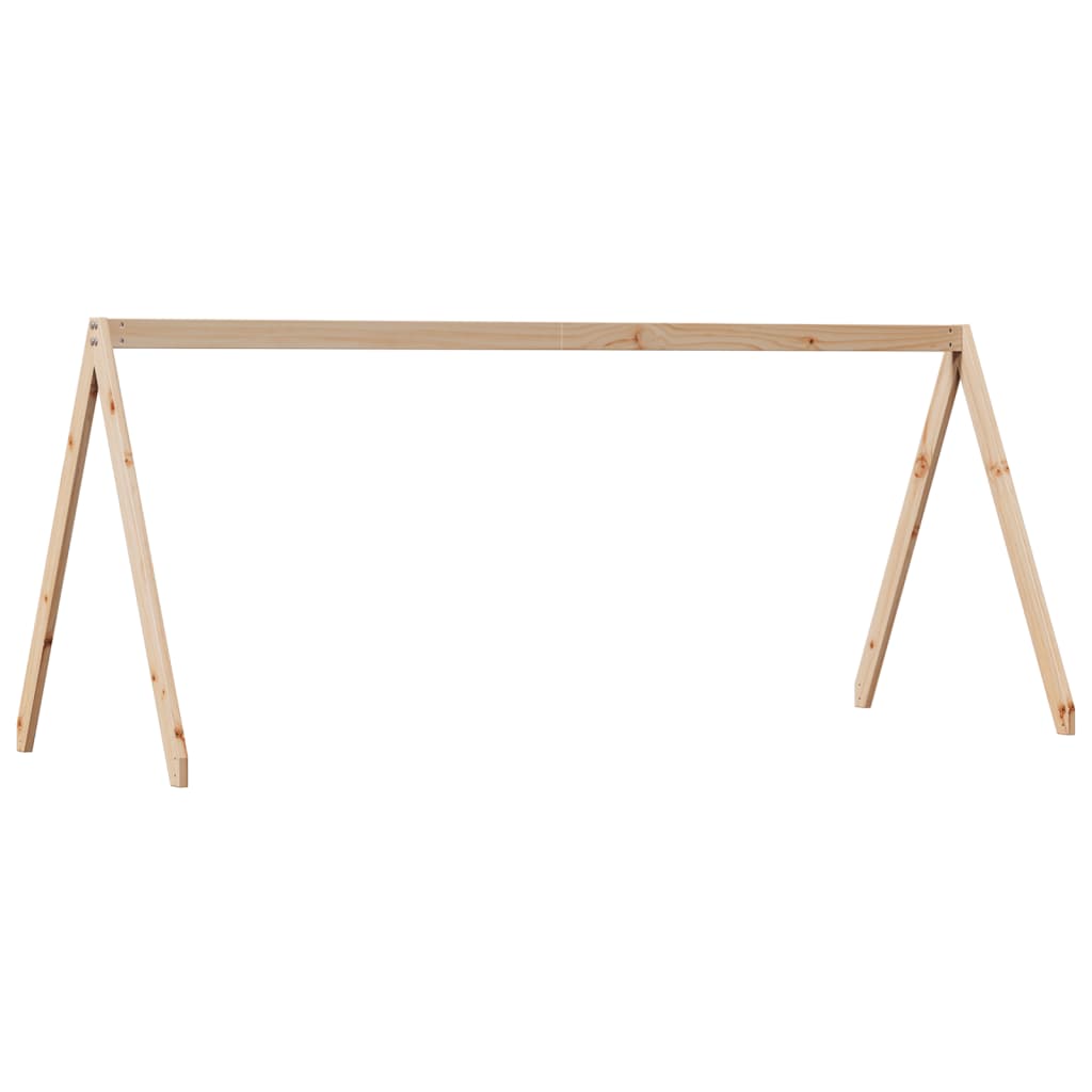 High Sleeper Bed Without Mattress 90X190 Cm Single Solid Wood Pine