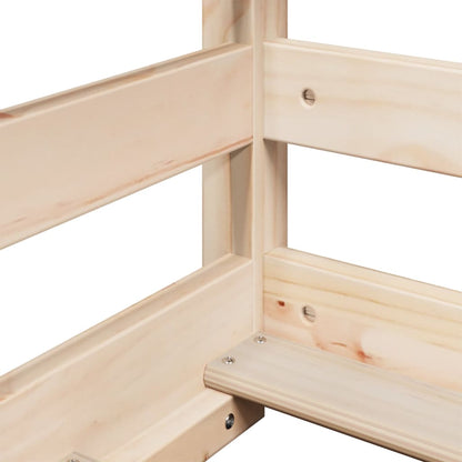 High Sleeper Bed Without Mattress 90X190 Cm Single Solid Wood Pine