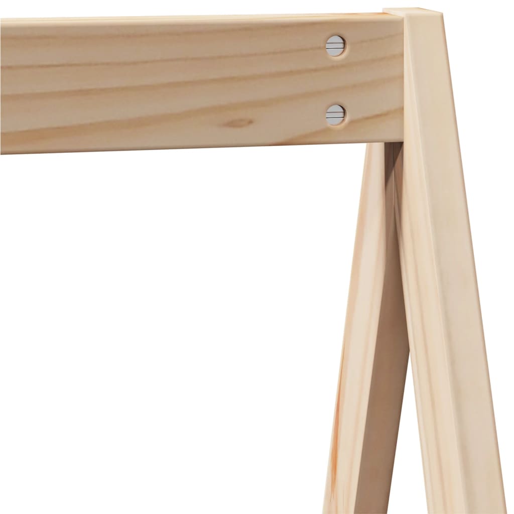 High Sleeper Bed Without Mattress 90X190 Cm Single Solid Wood Pine