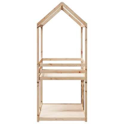 Bunk Bed Without Mattress 90X190 Cm Single Solid Wood Pine