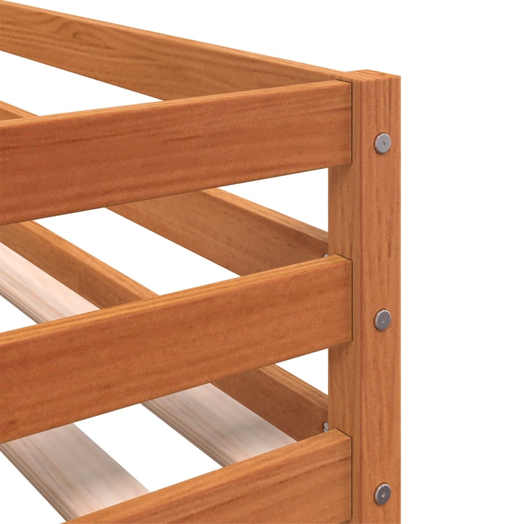 Bunk Bed Without Mattress Pink 90X190 Cm Single Solid Wood Pine