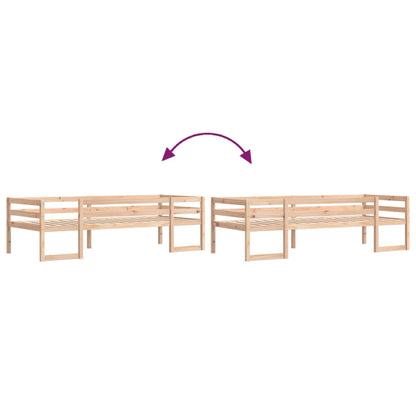 Kids' Bed Frame Without Mattress 90X190 Cm Single Solid Wood Pine