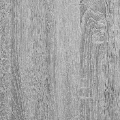 Wardrobe With Wheels Grey Sonoma | Sliding | Engineered Wood | 2 Doors | 102cm