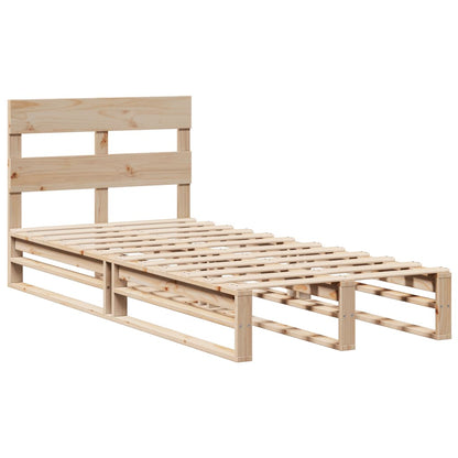 Bed Frame Without Mattress 90X190 Cm Single Solid Wood Pine