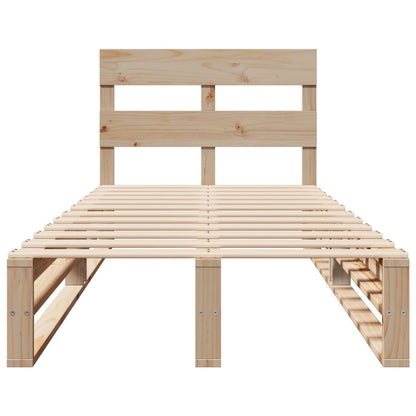 Bed Frame Without Mattress 90X190 Cm Single Solid Wood Pine