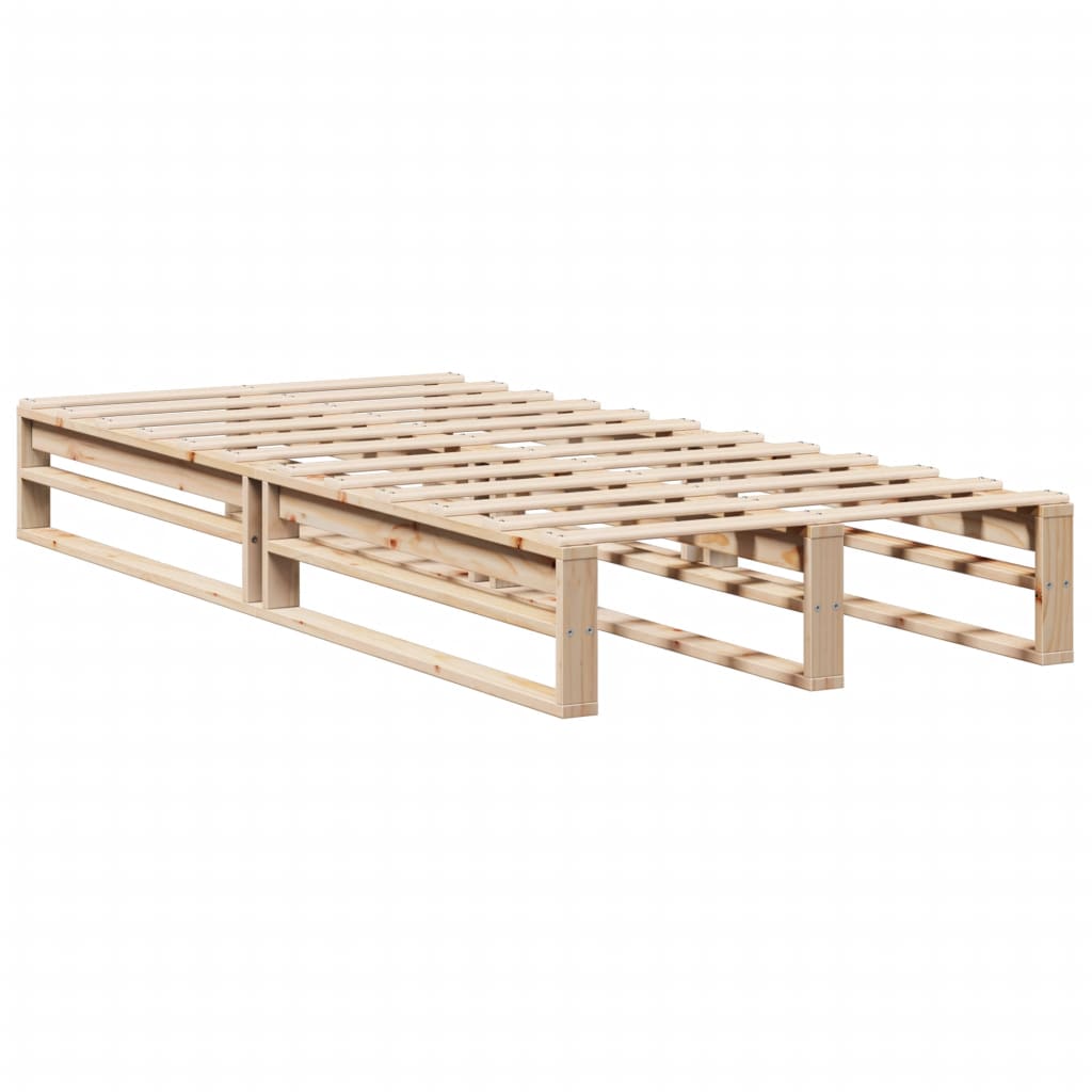 Bed Frame Without Mattress 90X190 Cm Single Solid Wood Pine
