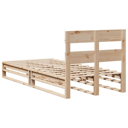 Bed Frame Without Mattress 90X190 Cm Single Solid Wood Pine