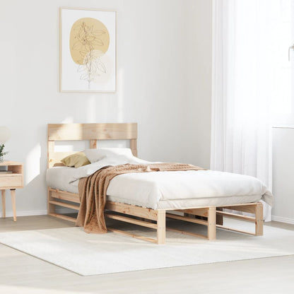 Bed Frame Without Mattress 90X190 Cm Single Solid Wood Pine
