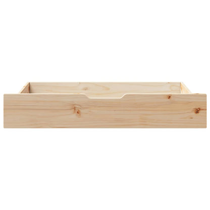 Under-Bed Drawers With Wheels 2 Pcs 90X55X16 Cm Solid Wood Pine