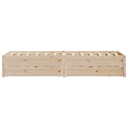 Bed Frame Without Mattress 90X190 Cm Single Solid Wood Pine