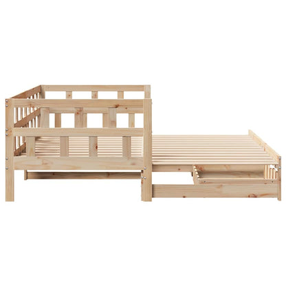 Daybed With Trundle And Drawers Without Mattress 90X190 Cm Single