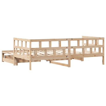 Daybed With Trundle And Drawers Without Mattress 90X190 Cm Single