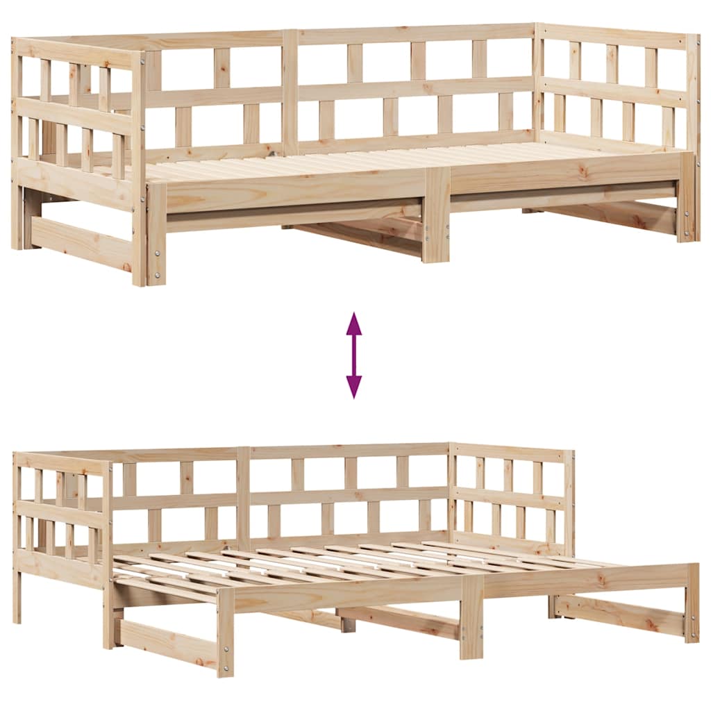 Daybed With Trundle And Drawers Without Mattress 90X190 Cm Single