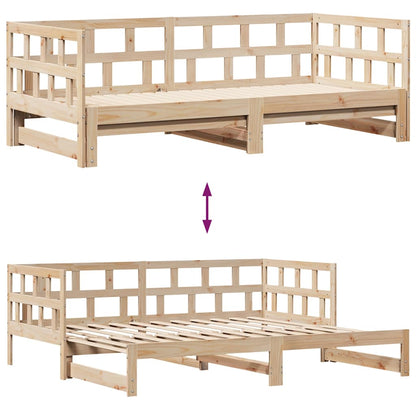 Daybed With Trundle And Drawers Without Mattress 90X190 Cm Single