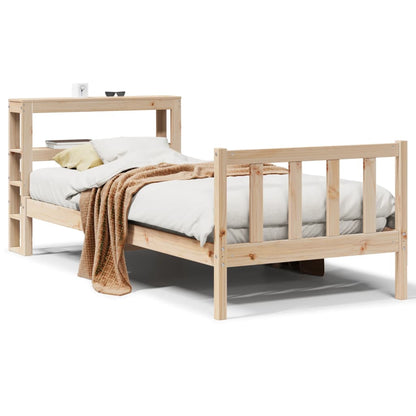 Bed Frame Without Mattress 90X190 Cm Single Solid Wood Pine