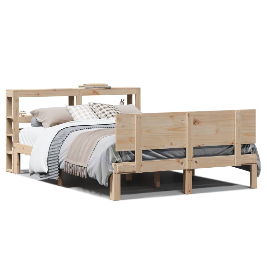 Bed Frame With Headboard Without Mattress 140X190 Cm