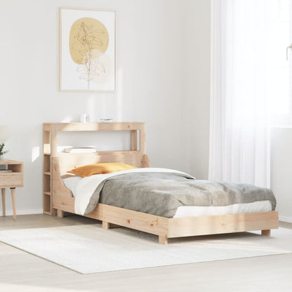 Bed Frame Without Mattress 90X190 Cm Single Solid Wood Pine