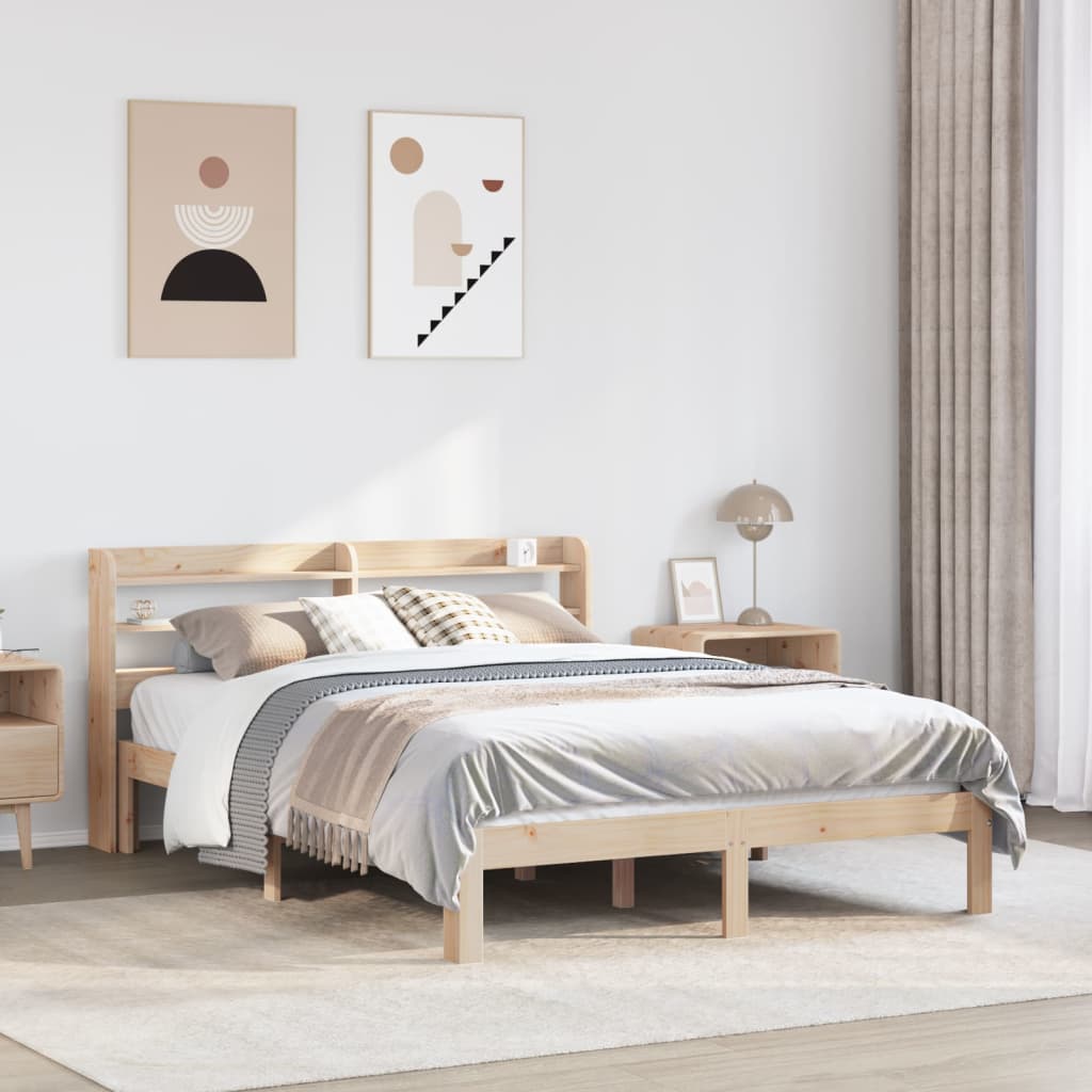 Bed Frame With Headboard Without Mattress 150X200 Cm King Size