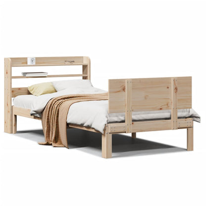 Bed Frame With Headboard Without Mattress 90X190 Cm Single