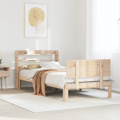 Bed Frame With Headboard Without Mattress 90X190 Cm Single