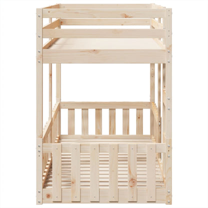 Bunk Bed 80X200 Cm Solid Wood Pine